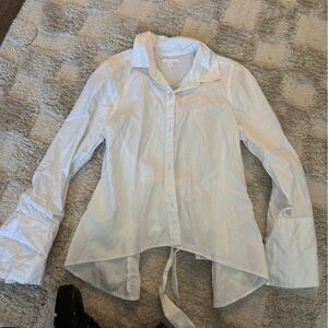 Abound White Button Down Shirt with Flared Sleeves